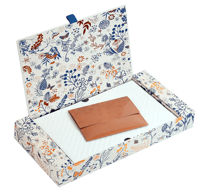 Golden Hot Stamp and Embossing Printing Book Shaped Gift Boxes