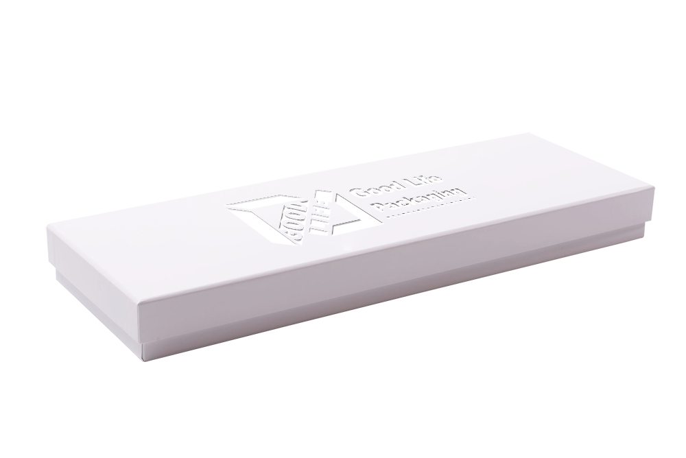 White and Embossing Lid and Base Gift Paper Boxes for Chocolates